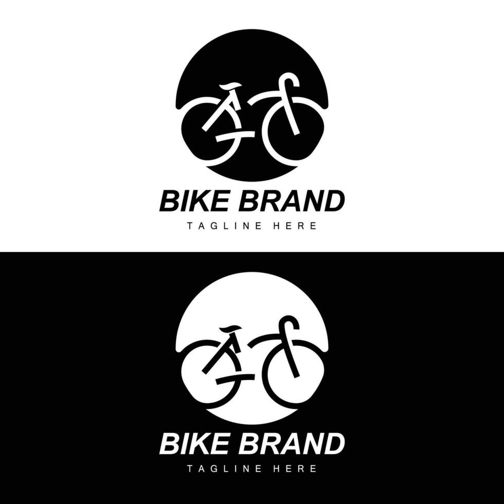 cykel logotyp, fordon vektor, cykel silhuett ikon, enkel design inspiration vektor