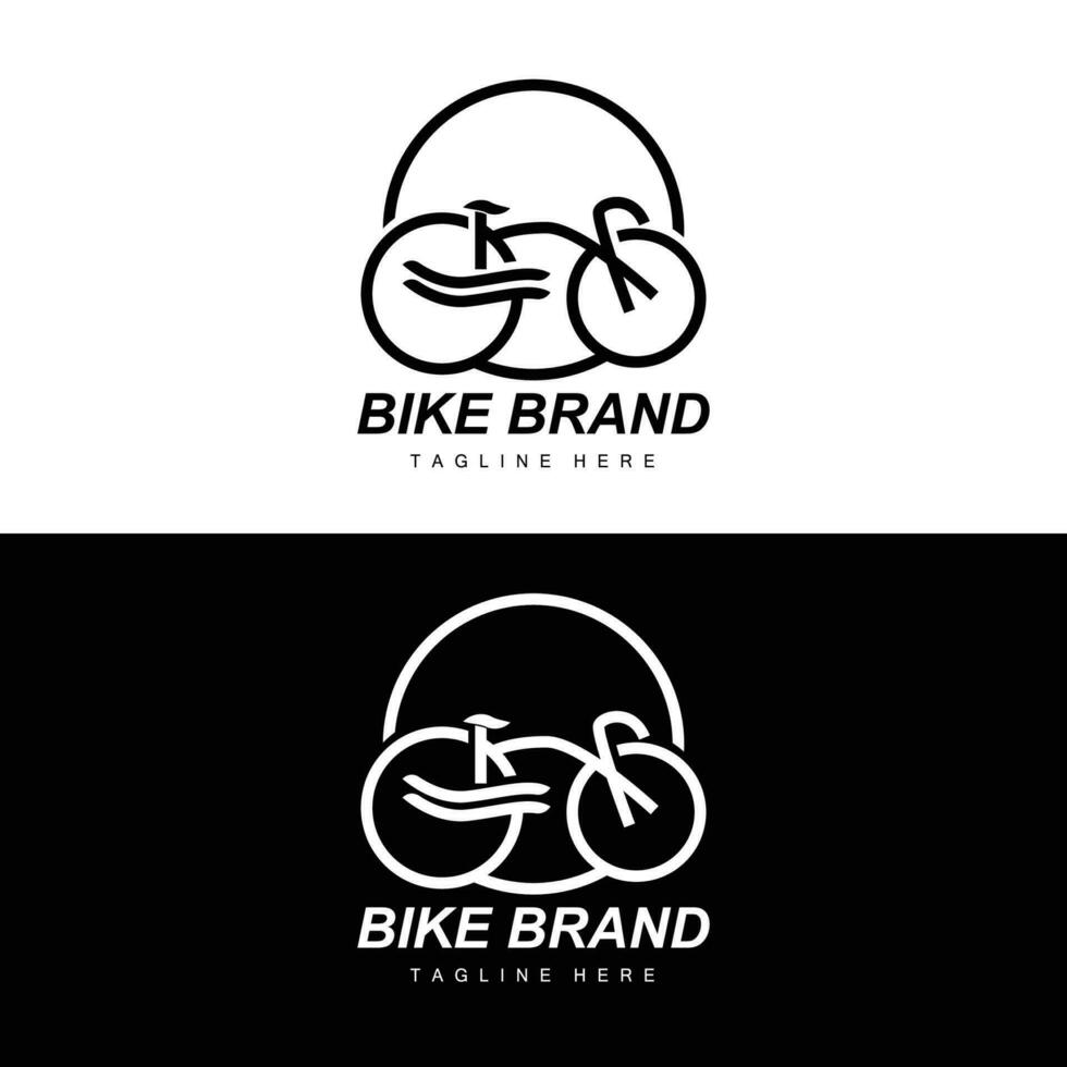 cykel logotyp, fordon vektor, cykel silhuett ikon, enkel design inspiration vektor