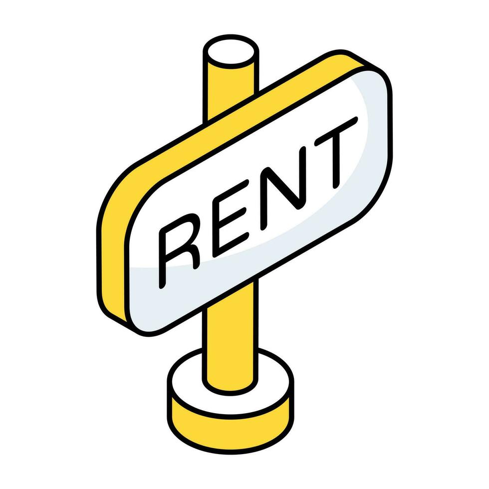 Premium-Download-Symbol von Rent Board vektor