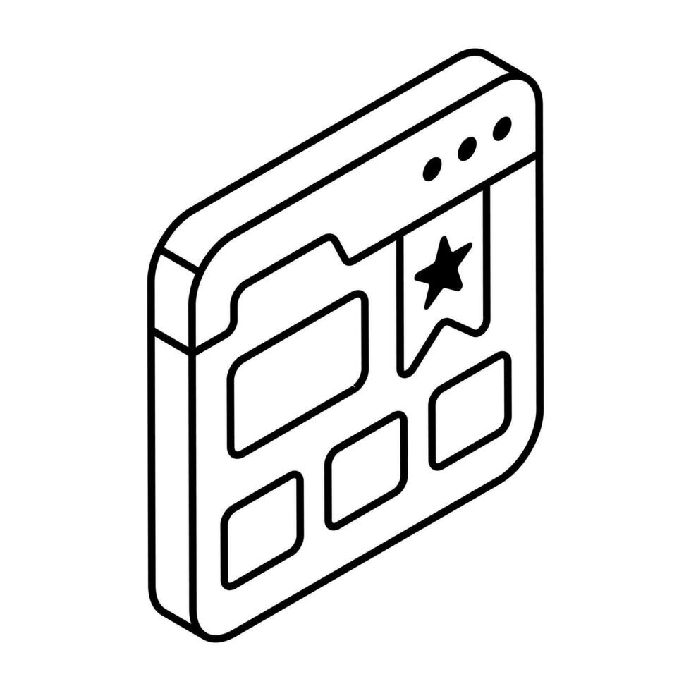 ein kreativ Design Symbol von Lesezeichen Webseite vektor