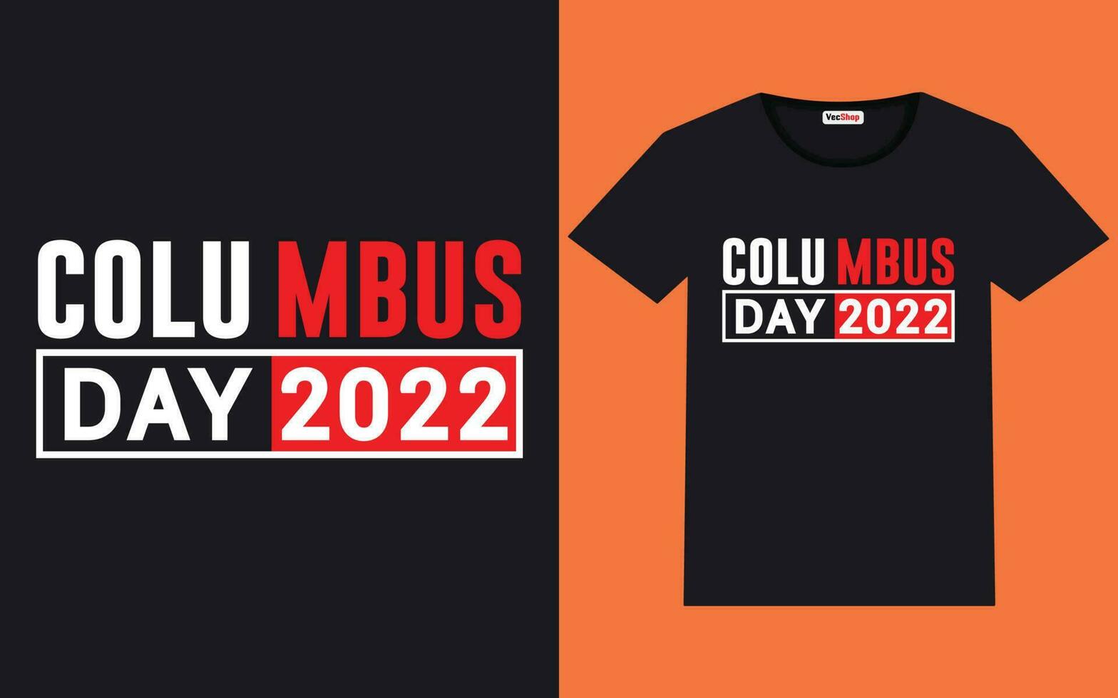 trendige columbus day-typografie und grafisches t-shirt-design vektor