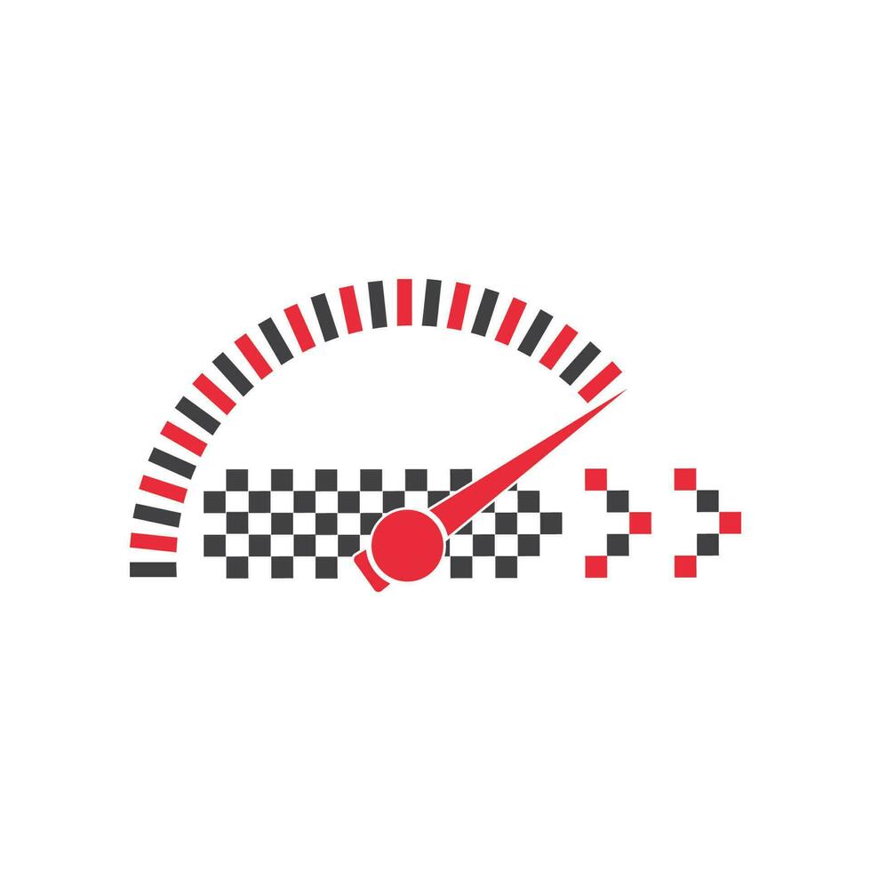 Logo-Symbol für schnellere Geschwindigkeit des Automobilrennkonzepts vektor