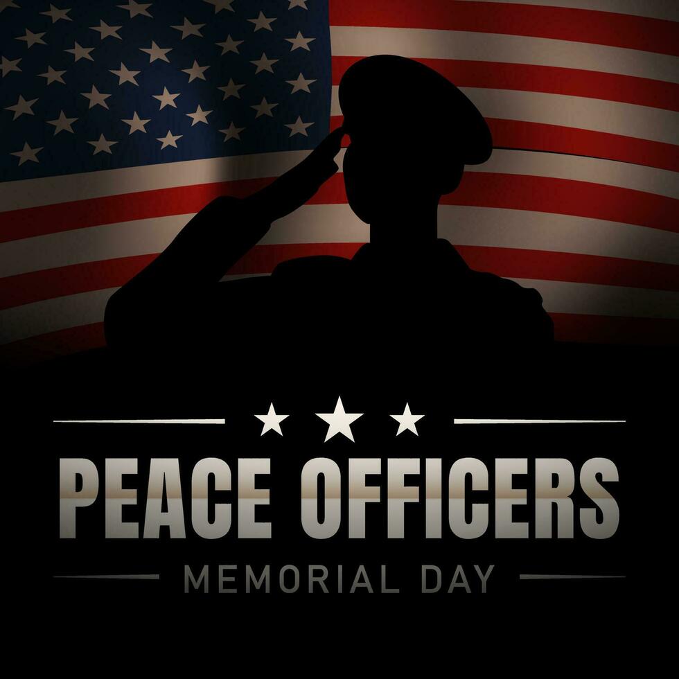 Denkmal Tag Design. Frieden Offiziere mit USA Heer Soldat im Flagge Hintergrund Illustration vektor