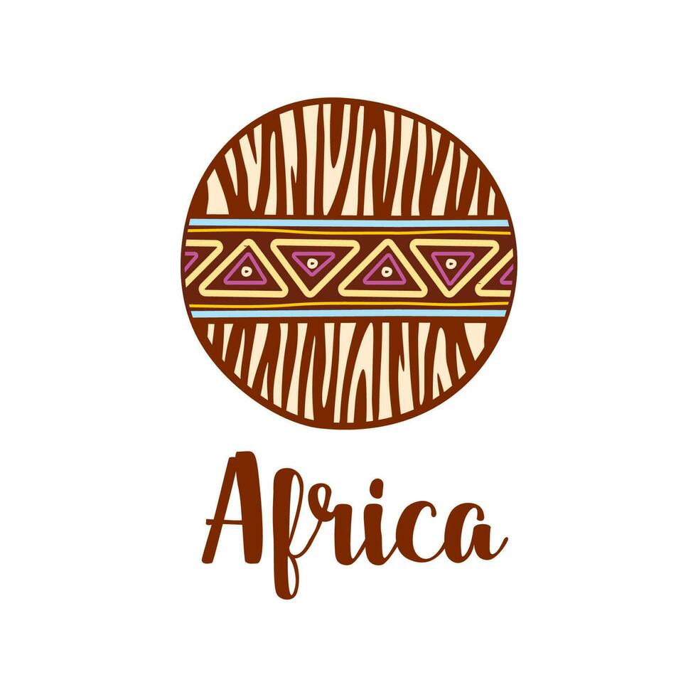 afrika ikon, afrikansk etnisk och stam- mönster vektor