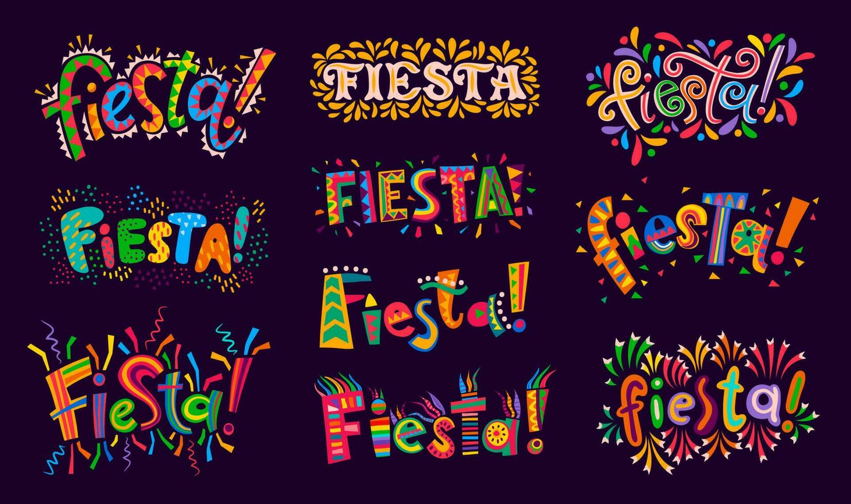 fiesta fest, mexikansk eller spanska Semester karneval vektor