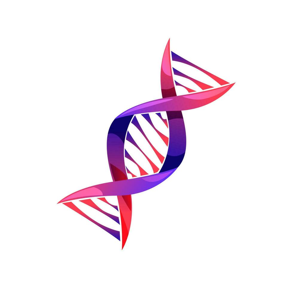 DNA Wendel Symbol, genetisch Medizin Vektor Zeichen