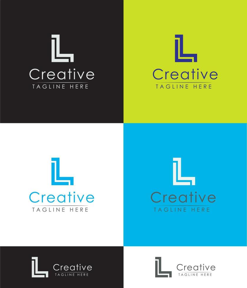 l Brief Logo Design Vektor Kunst eps