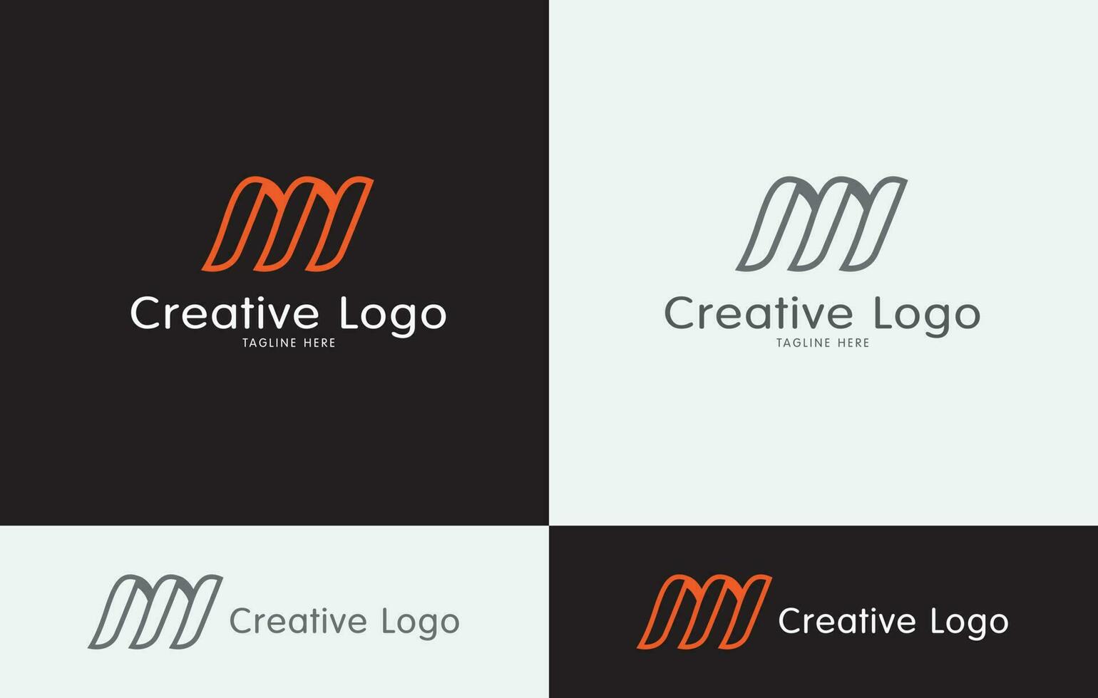 m brev logotyp design företag logotyp vektor konst eps