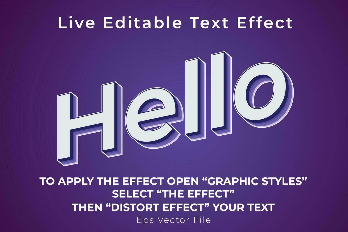 leva redigerbar text effekt stil mall, enkel till använda sig av, med enkel bakgrund, vektor eps fil