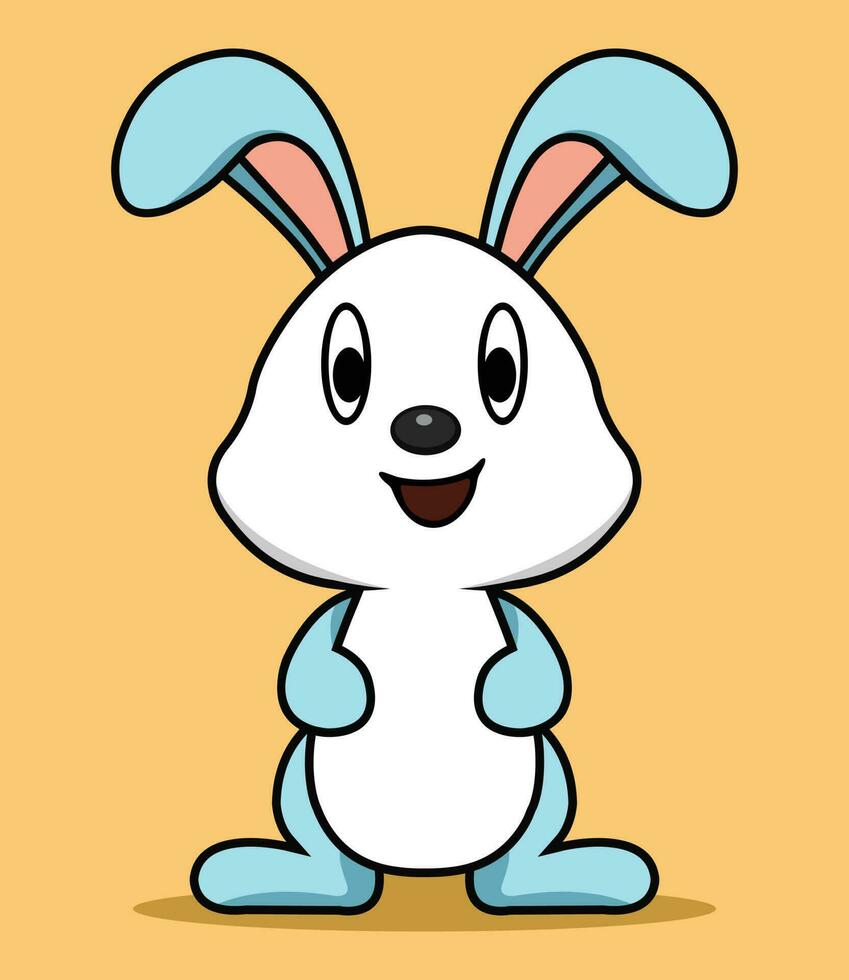 söt tecknad serie kanin, kanin, söt djur- vektor