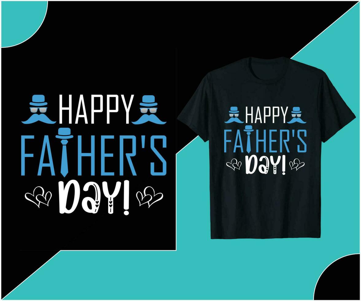 glücklich Vater Tag T-Shirt Design. vektor