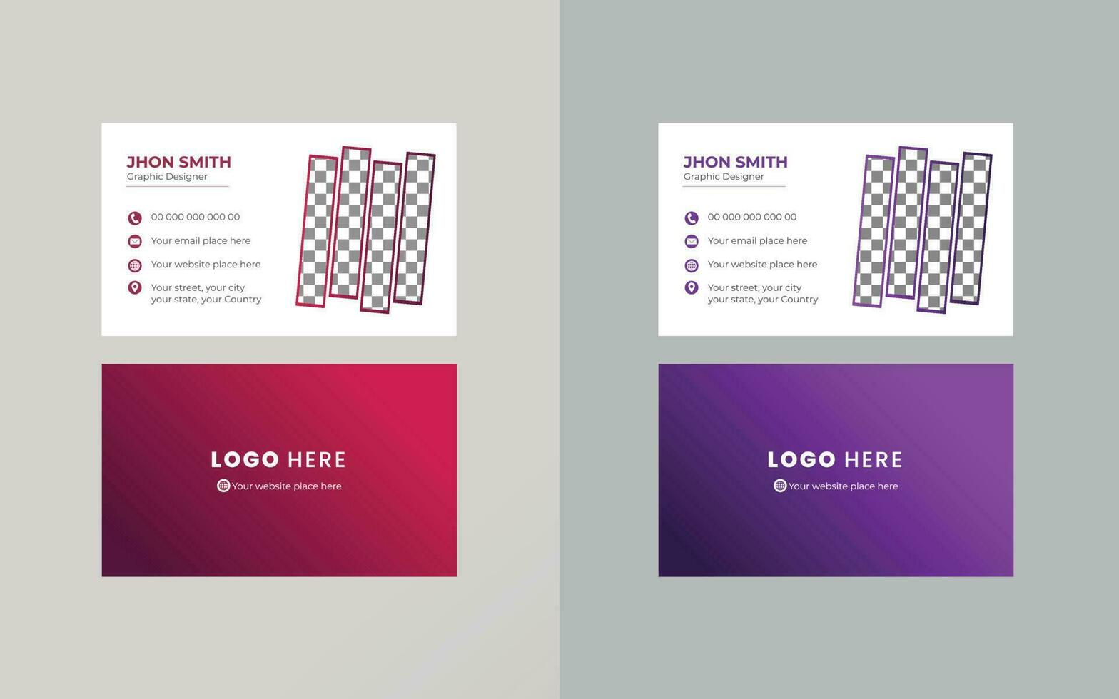 Vektor Geschäft Karten und modern kreativ und sauber Vorlage. einfach minimal Geschäft Karte Layout Design.