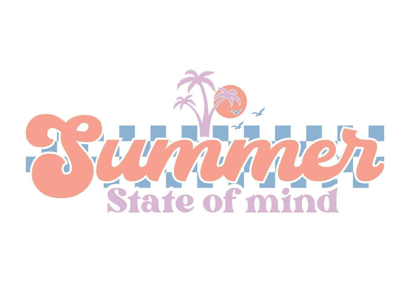 Sommer- zitieren, retro Sommer- zitieren, Sommer- Schwingungen, Sommer- Strand, Ozean, Meer vektor
