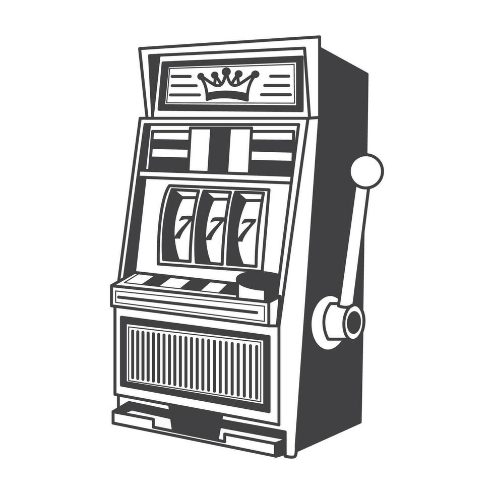 retro Slot Maschine Vektor Lager Illustration