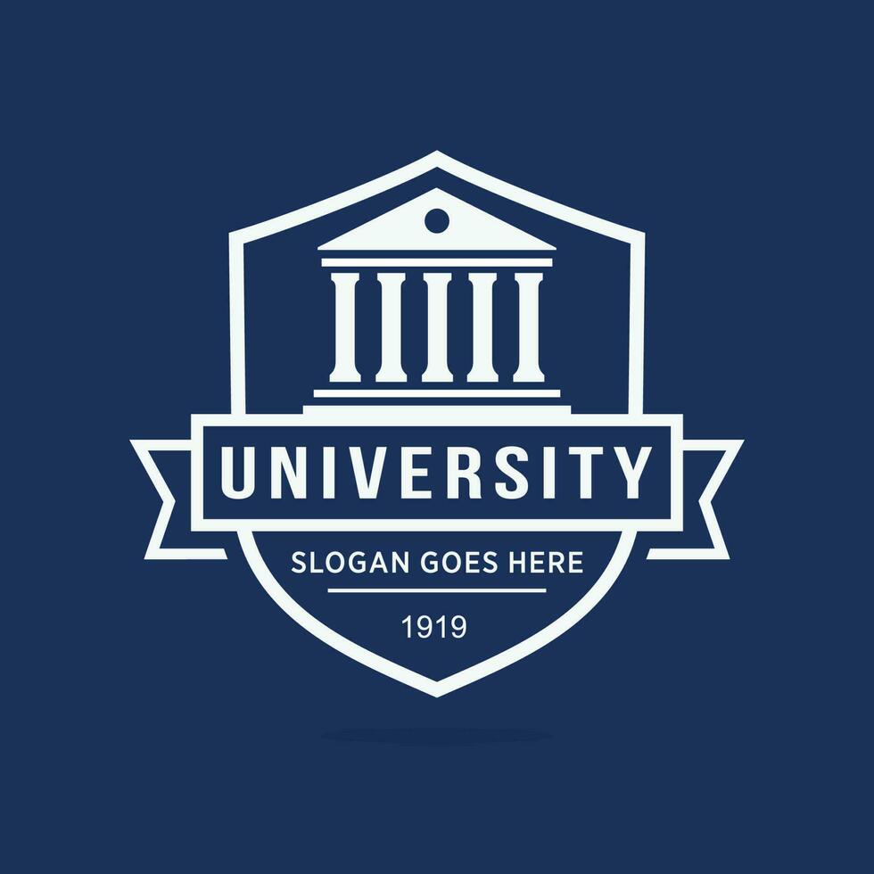 Universität Logo Design Vektor Illustration
