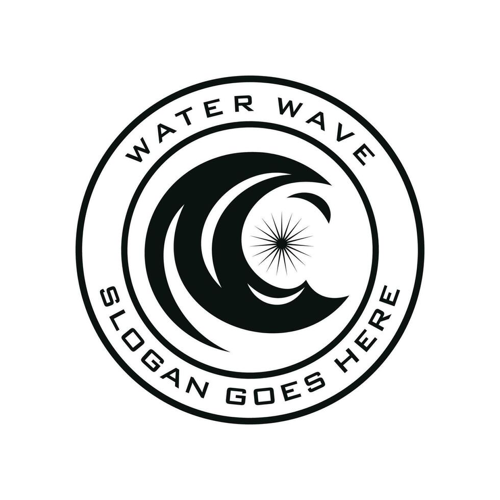 Wave-Logo-Design-Vektor-Illustration vektor