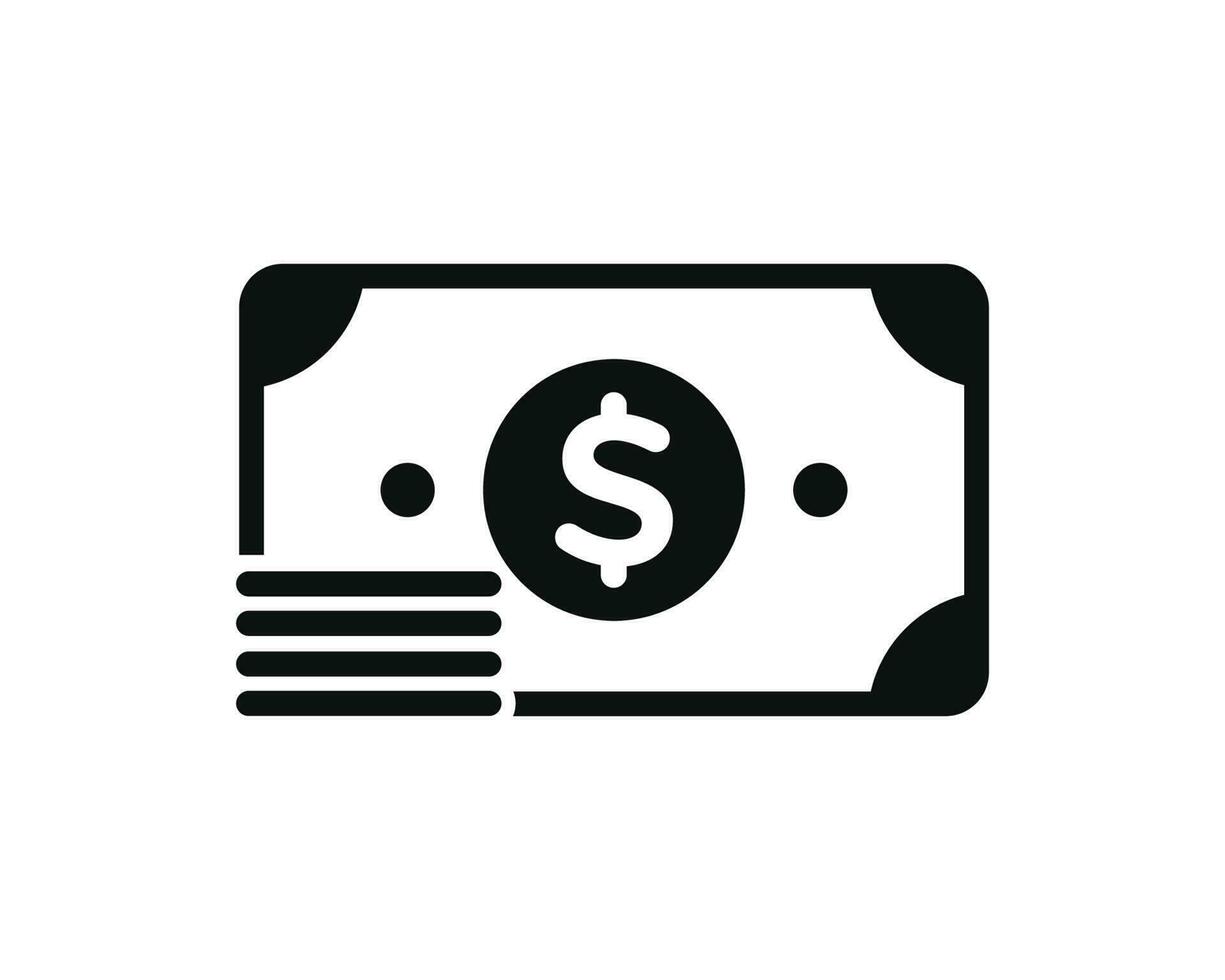 Geld Dollar Symbol isoliert auf Weiß Hintergrund vektor