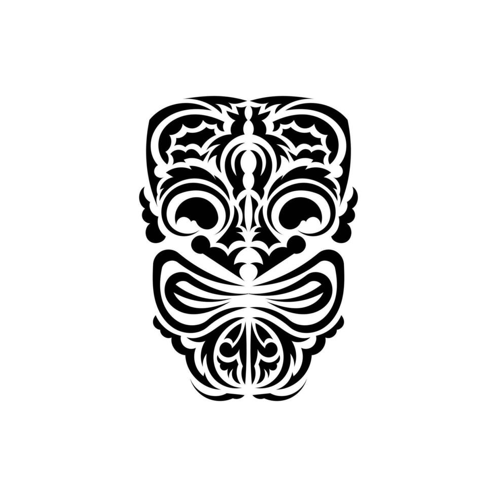 stam- mask. traditionell totem symbol. maori stil. vektor illustration isolerat på vit bakgrund.