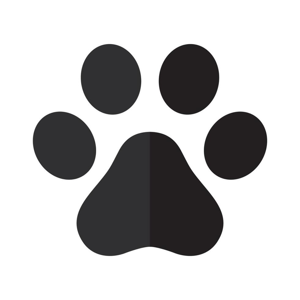 Hund Pfote Vektor Fußabdruck Logo Symbol Karikatur Grafik Symbol Illustration Französisch Bulldogge Katze