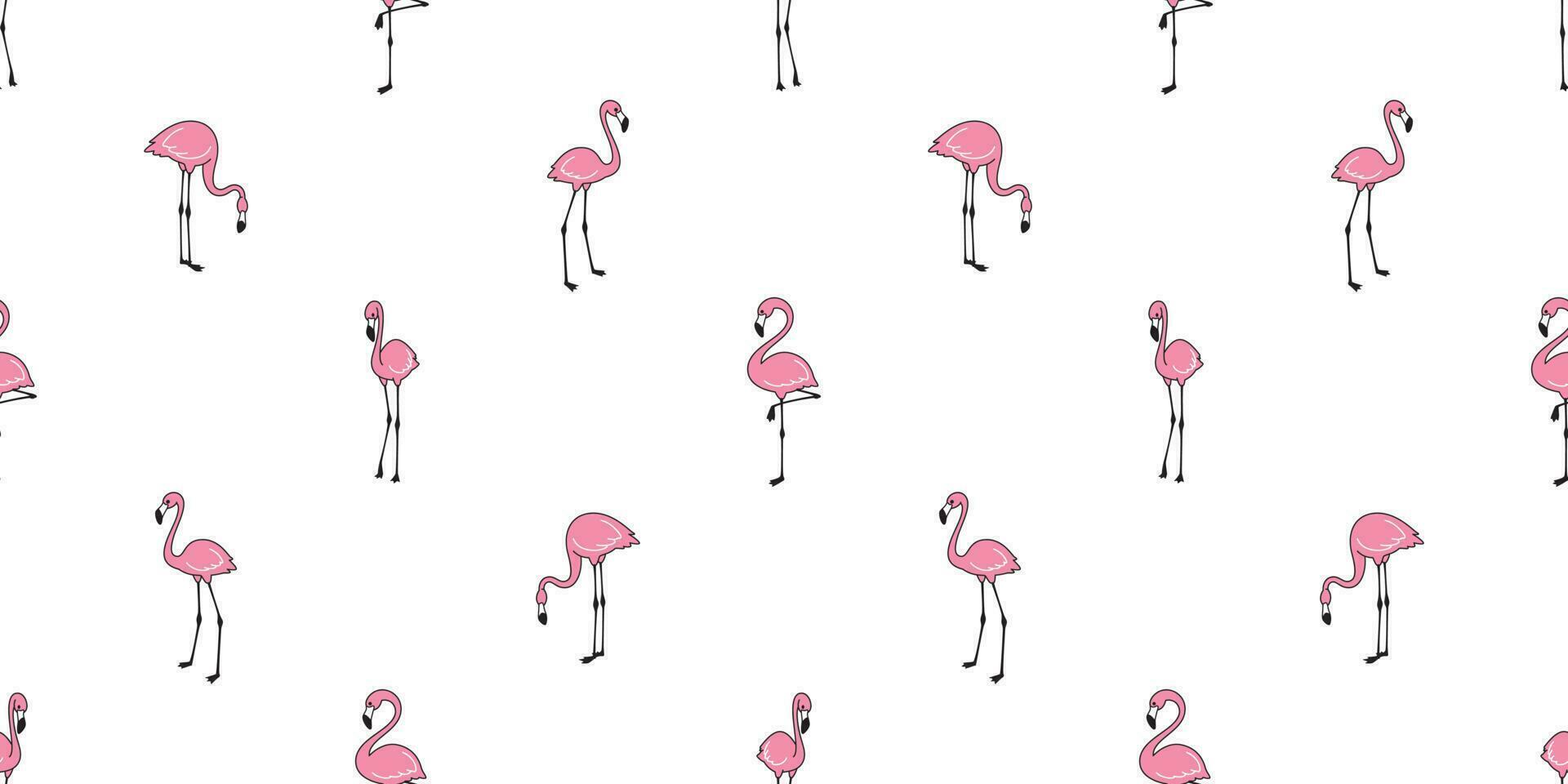 Flamingo nahtlos Muster Vektor Rosa Flamingos Schal isoliert Fliese wiederholen Hintergrund Illustration Hintergrund