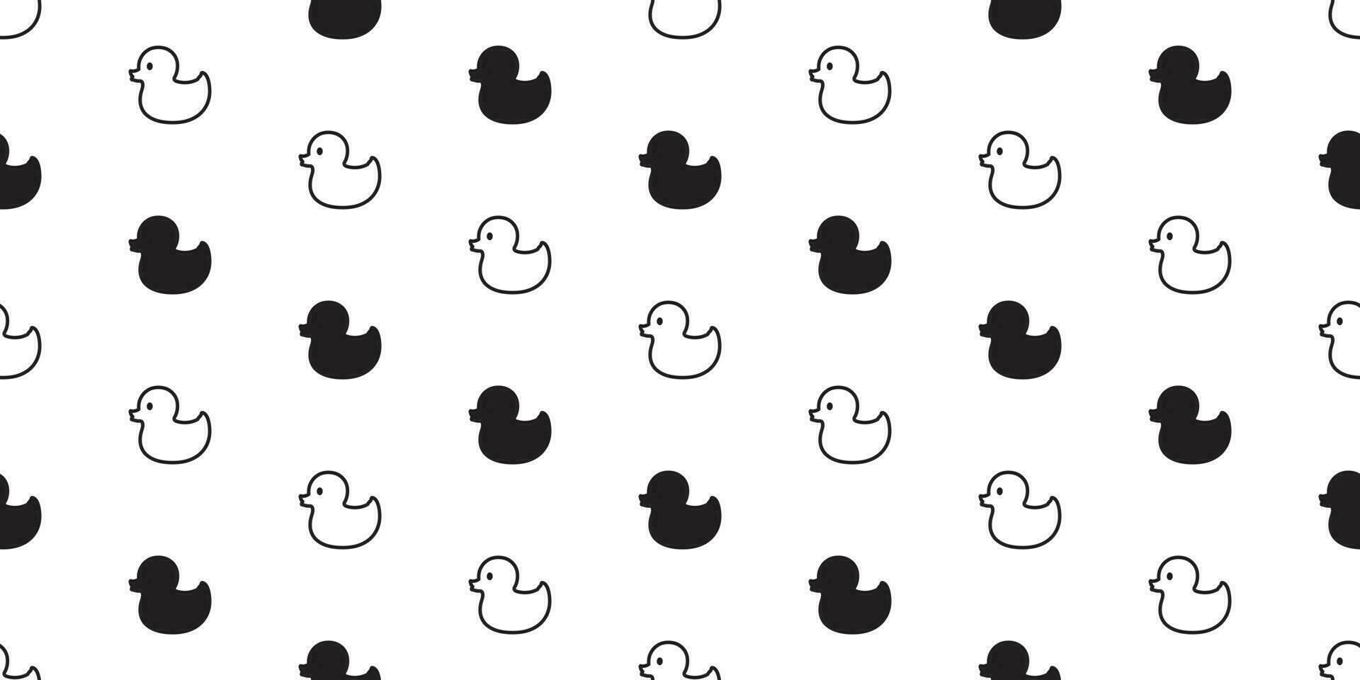 Ente nahtlos Muster Gummi Ente Vektor Fliese Hintergrund Schal isoliert wiederholen Hintergrund Illustration Charakter Karikatur Streifen