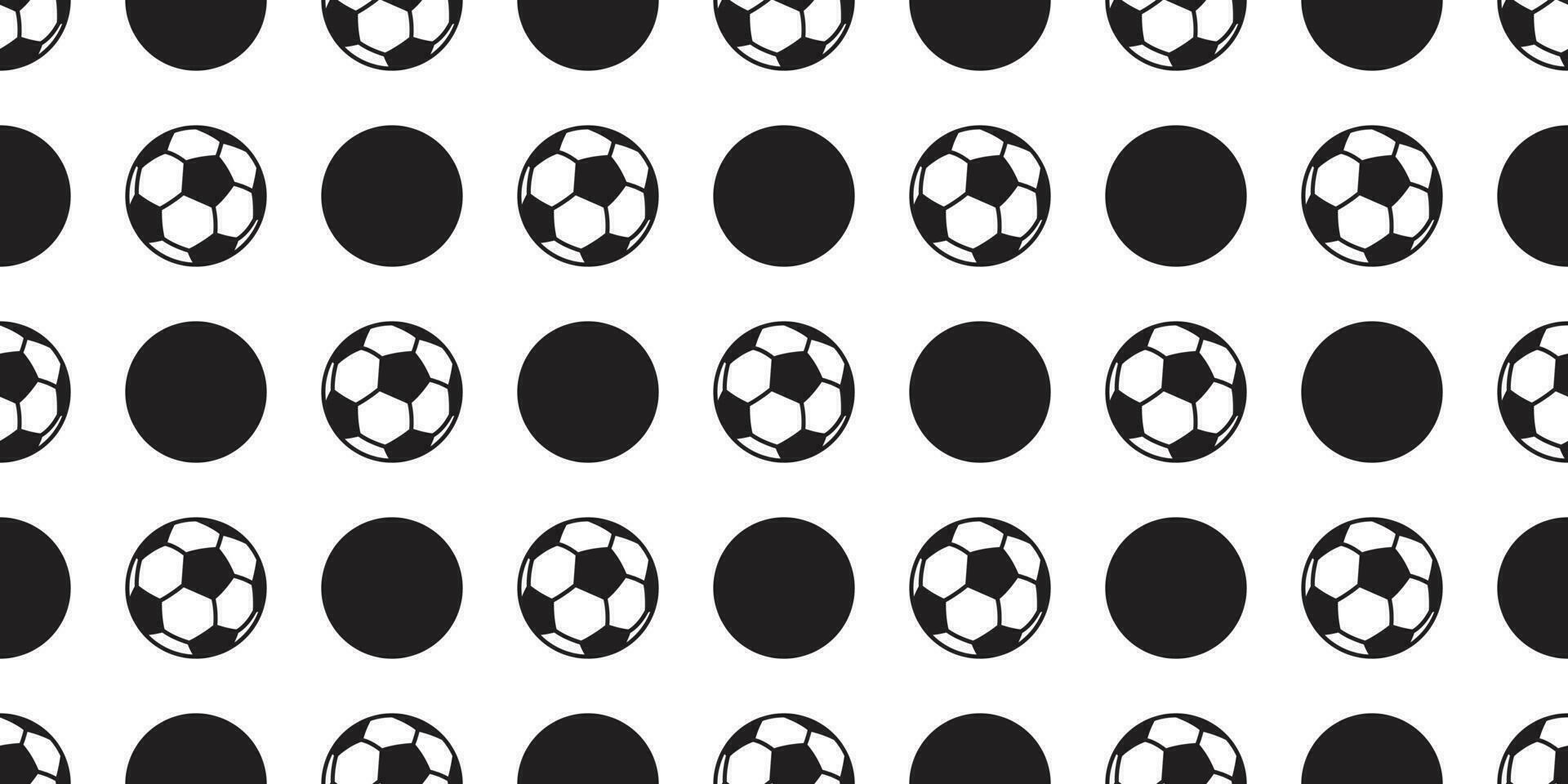 Fußball Ball nahtlos Muster Vektor Fußball Polka Punkt isoliert Sport Fliese Hintergrund Hintergrund