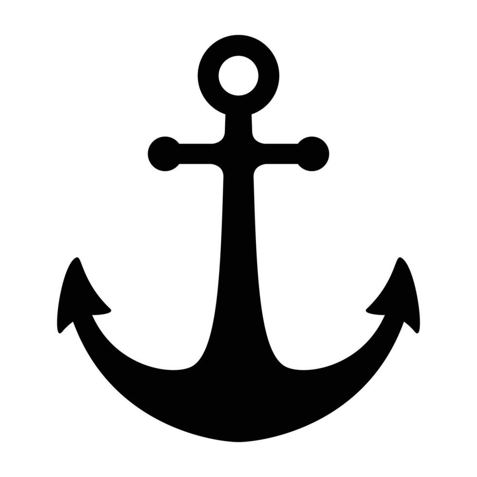 Anker Vektor Logo Symbol Pirat Boot nautisch maritim Illustration Symbol Clip Kunst