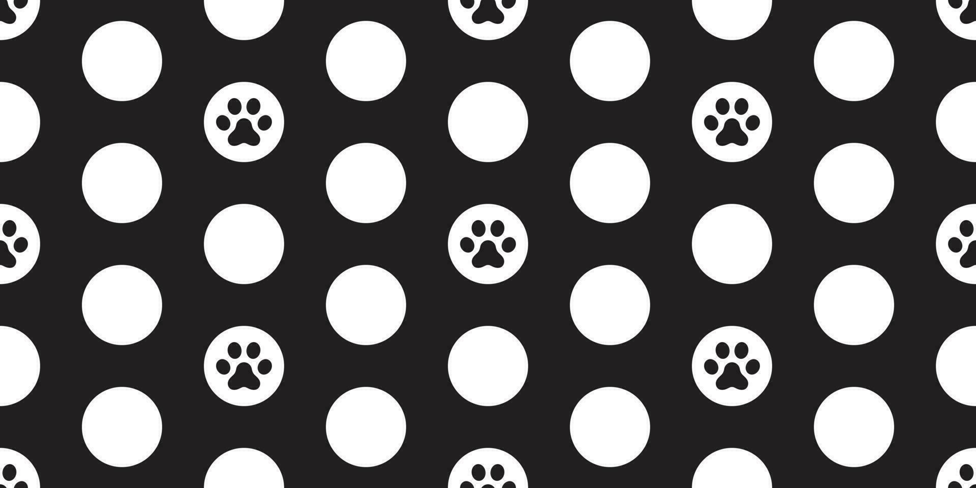 Hund Pfote nahtlos Muster Vektor Polka Punkt Katze Pfote Hündchen Kätzchen Hintergrund Hintergrund