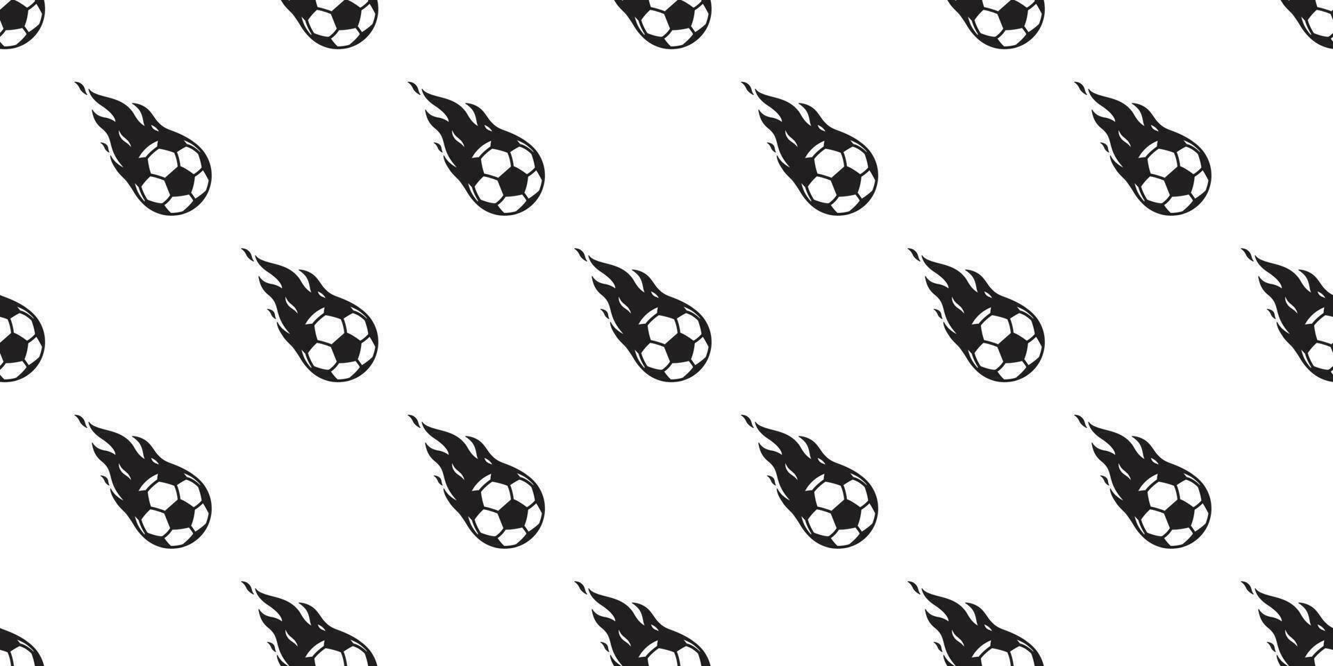 Fußball Ball nahtlos Muster Fußball Vektor Feuer Hintergrund Fliese isoliert Hintergrund