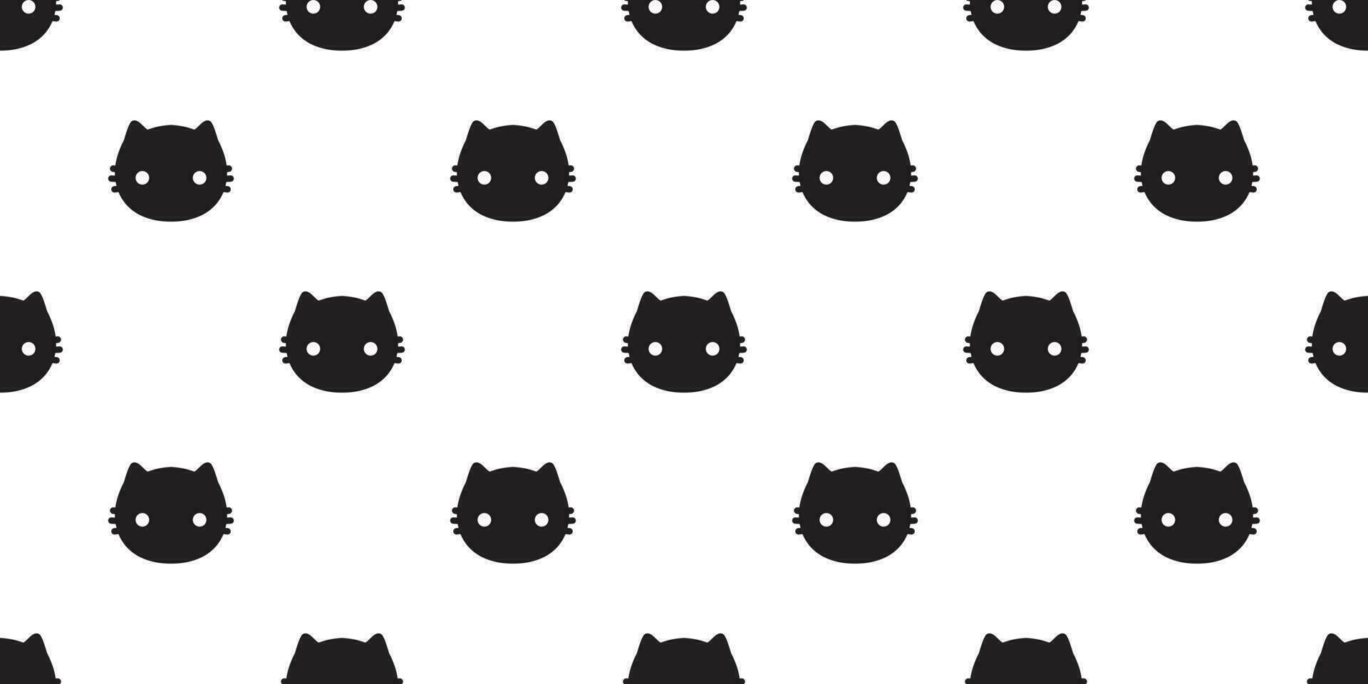 Katze nahtlos Muster Vektor Halloween Kätzchen Kattun Schal isoliert Karikatur Fliese Hintergrund wiederholen Hintergrund