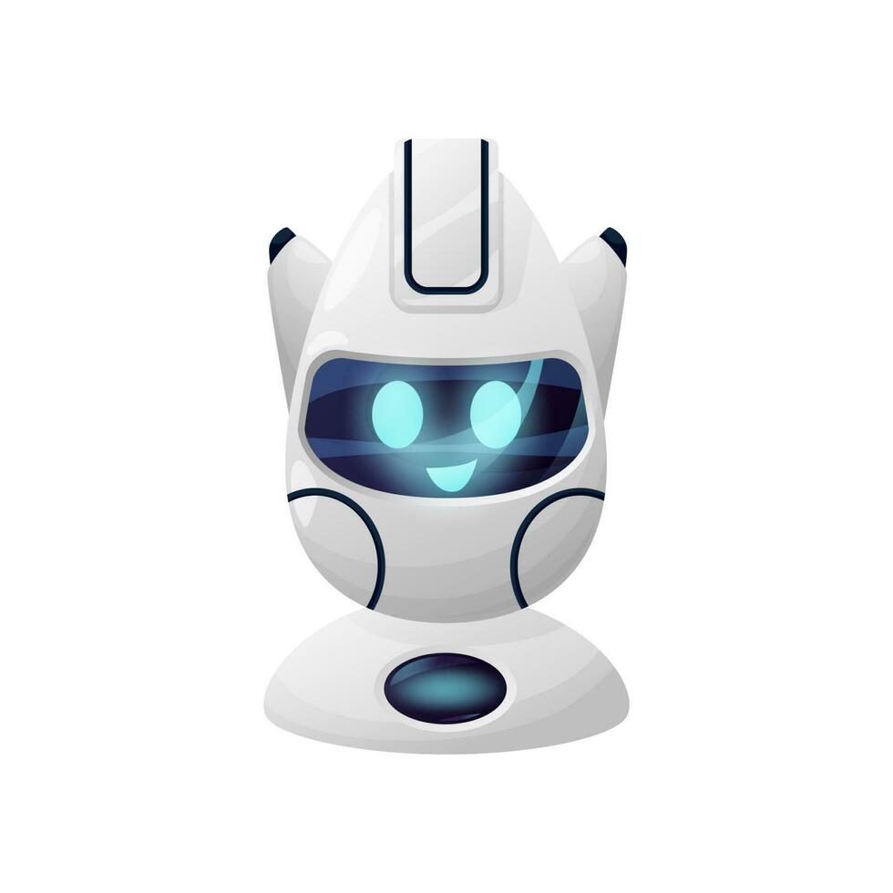 uppkopplad konsult chatt bot rolig robot assistent vektor