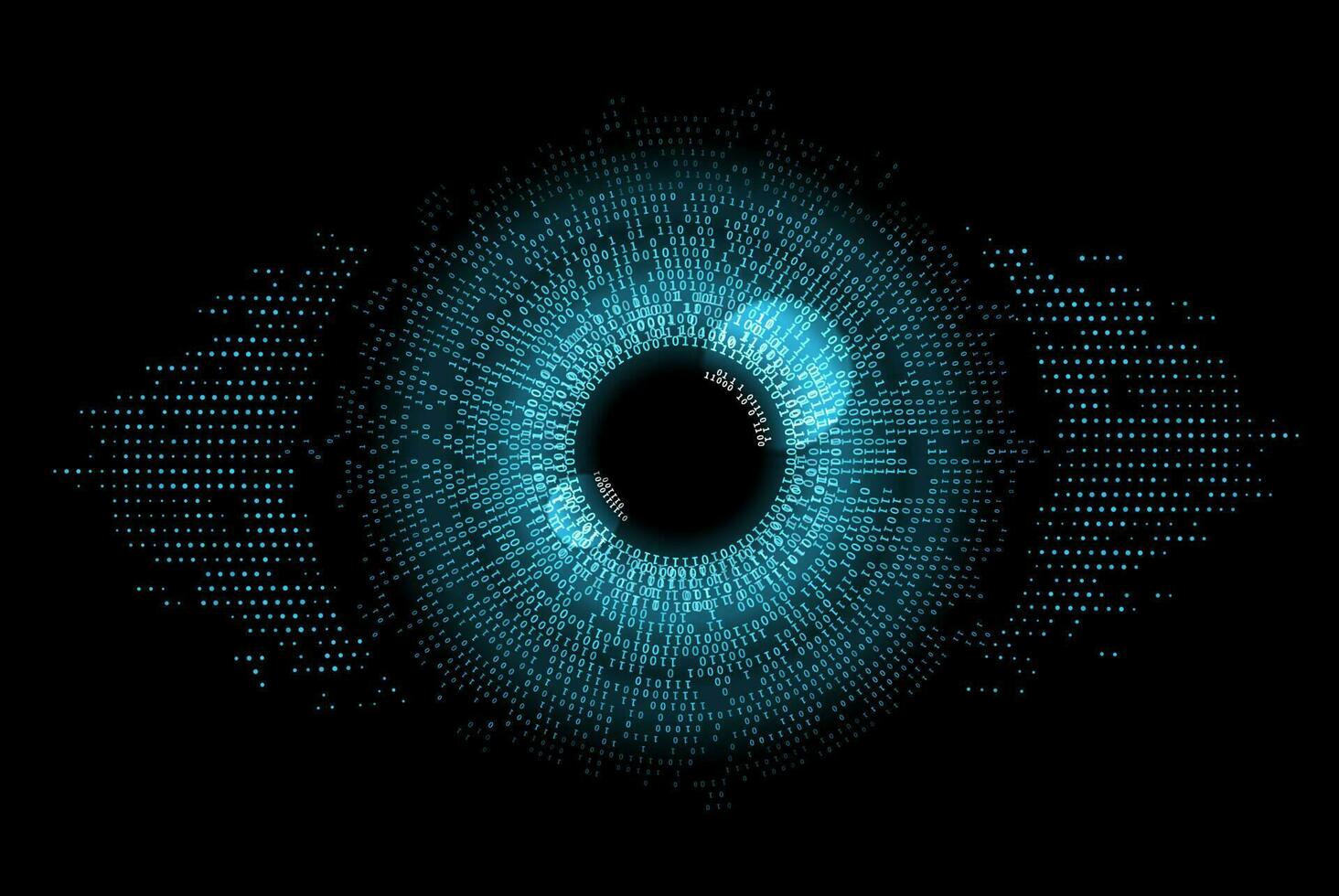 Digital Auge Daten Netzwerk Cyber Sicherheit Technologie vektor