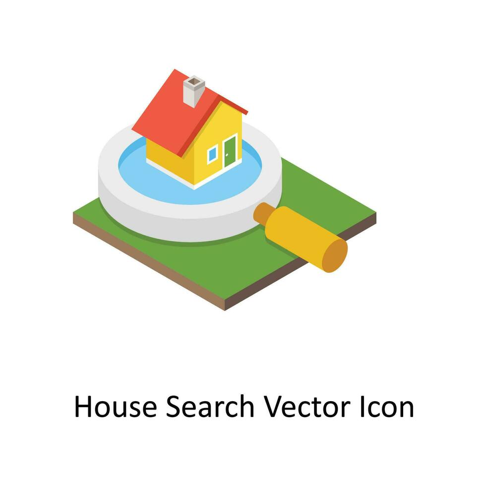 Haus Suche isometrisch Vektor Symbol. eps 10
