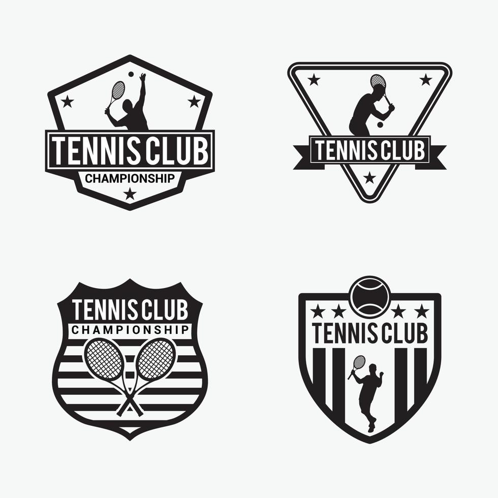 tennis logo design vektor mall