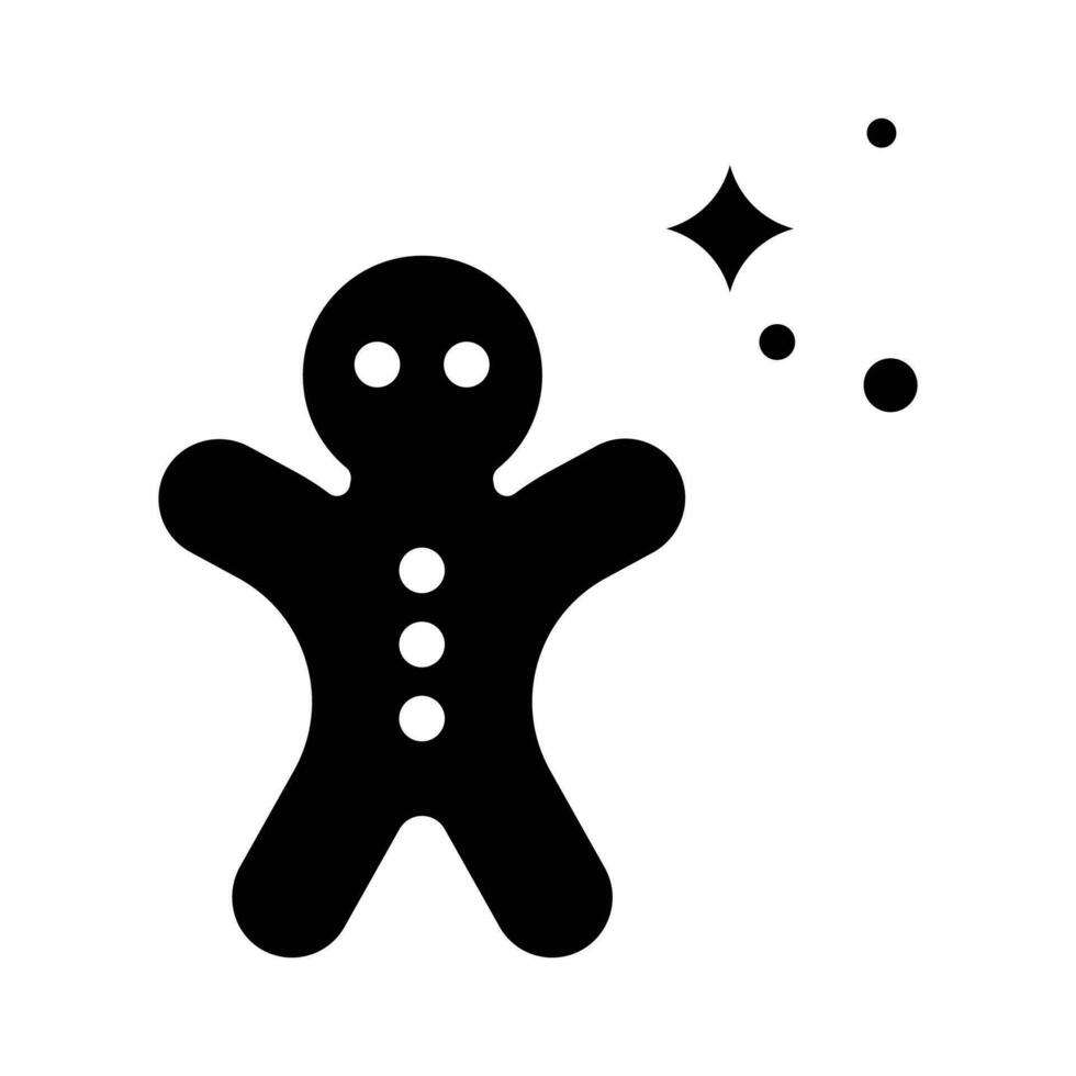 Lebkuchen Vektor solide Symbol. eps 10 Datei