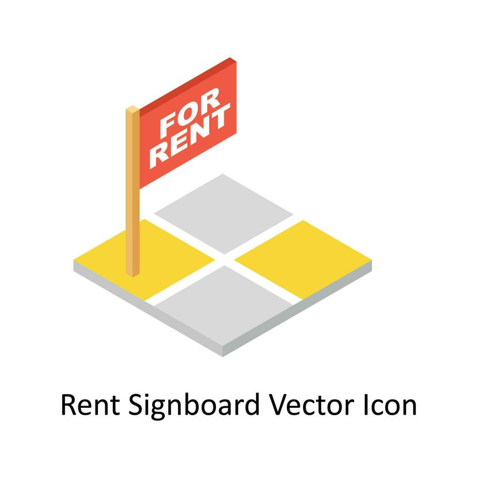 Miete Schild isometrisch Vektor Symbol. eps 10