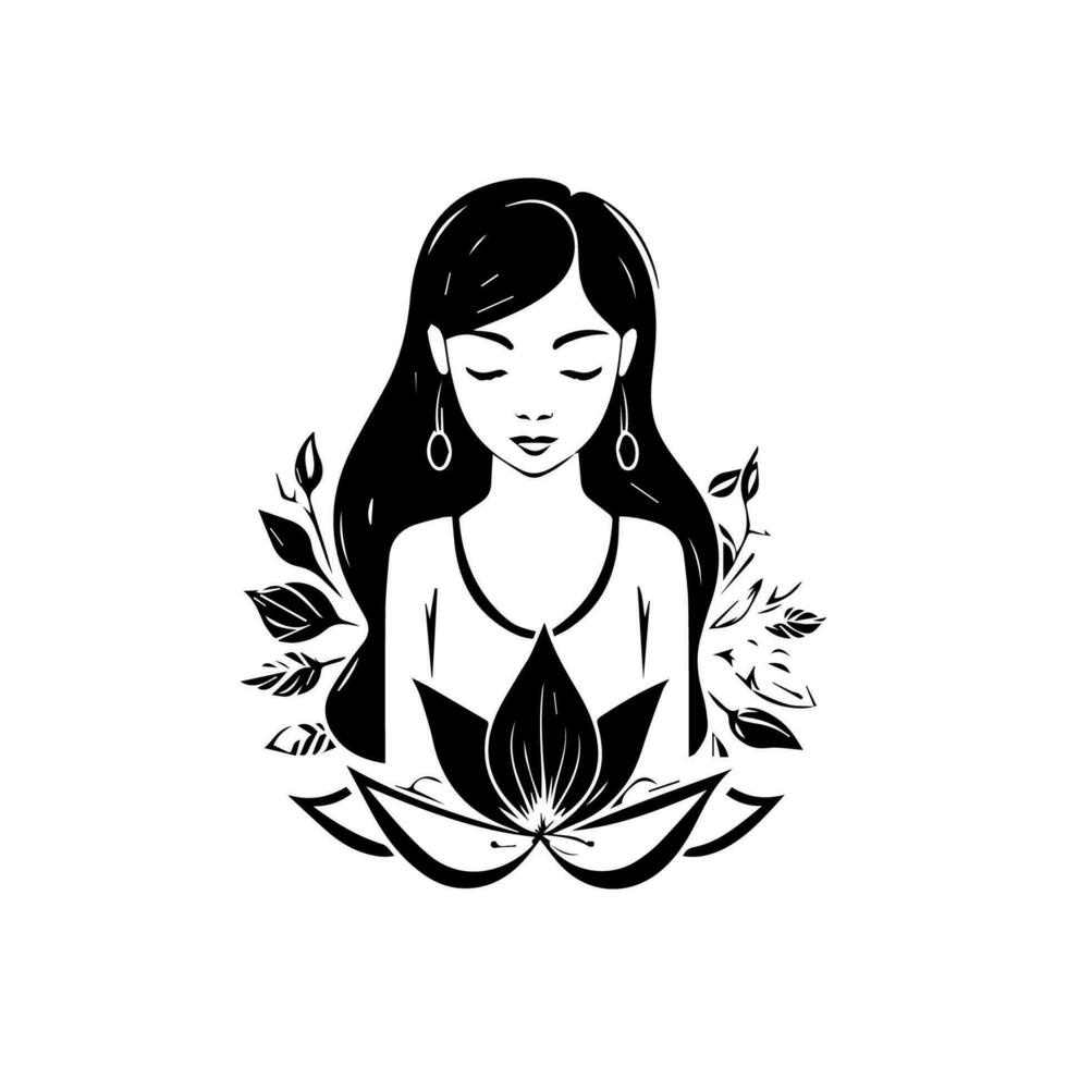 mindfulness logotyp design bra för mindfulness och påfrestning minskning appar vektor