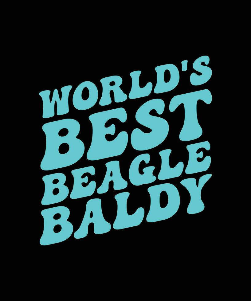 baldy hund ras pappa typografi design mall vektor