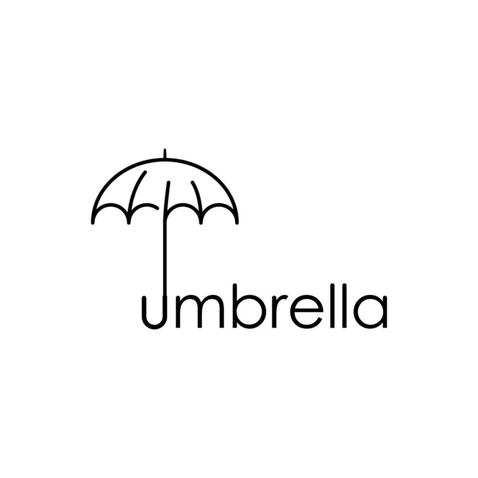 bunt Regenschirm Logo Vorlage mit einfach Konzept vektor