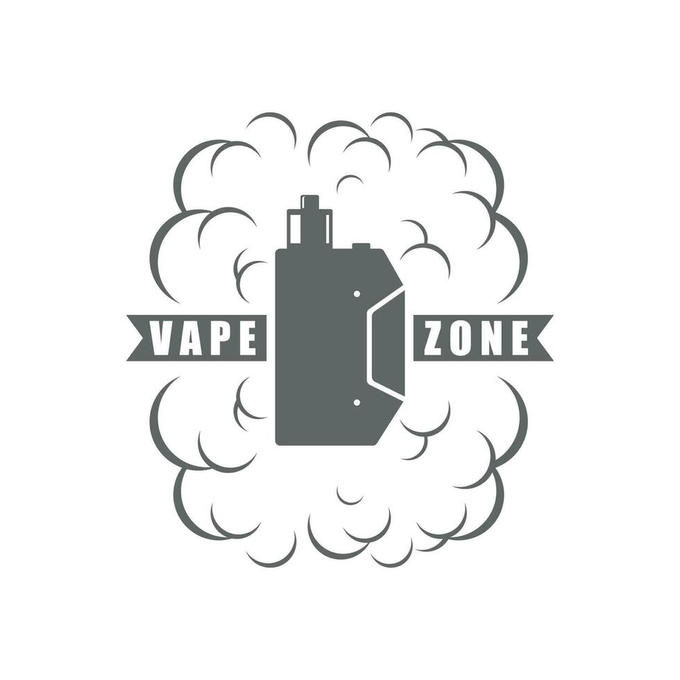vape eller e-cigarett logotyp mall vektor