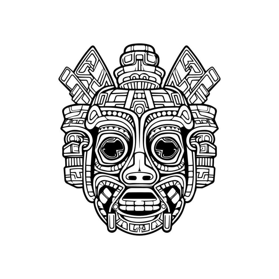 resa till gammal gånger med vår fängslande aztec illustrationer. dessa fantastisk konstverk fånga de anda av detta fascinerande civilisation vektor