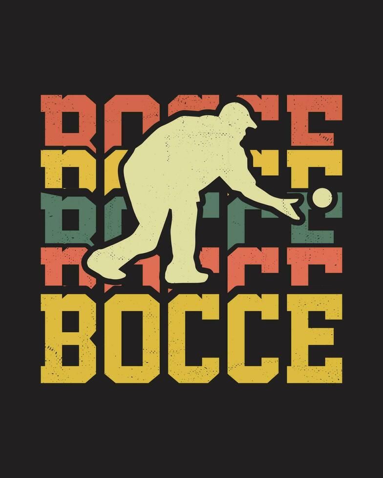 Boccia Ball T-Shirt Design, Boccia Typografie T-Shirt Design vektor