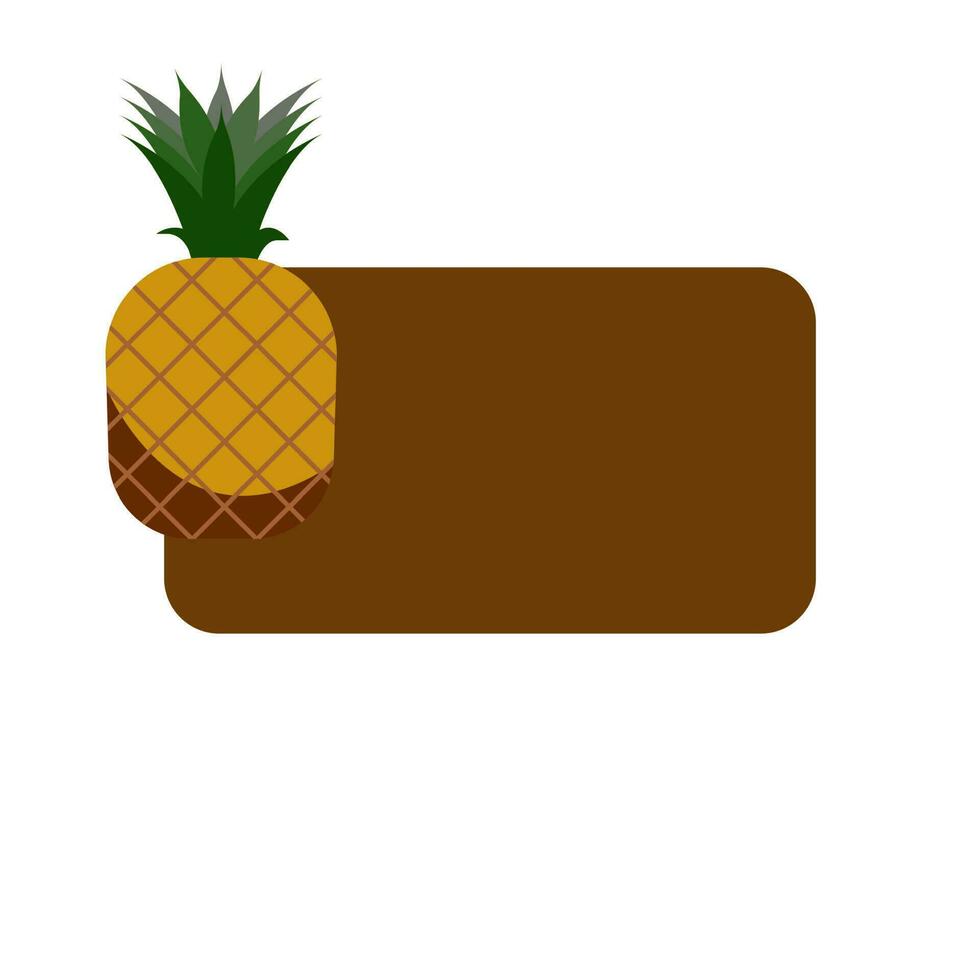 vektor illustration av ananas. isolerat på vit.