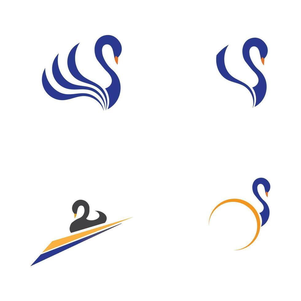 Schwan Logo und Symbol vektor