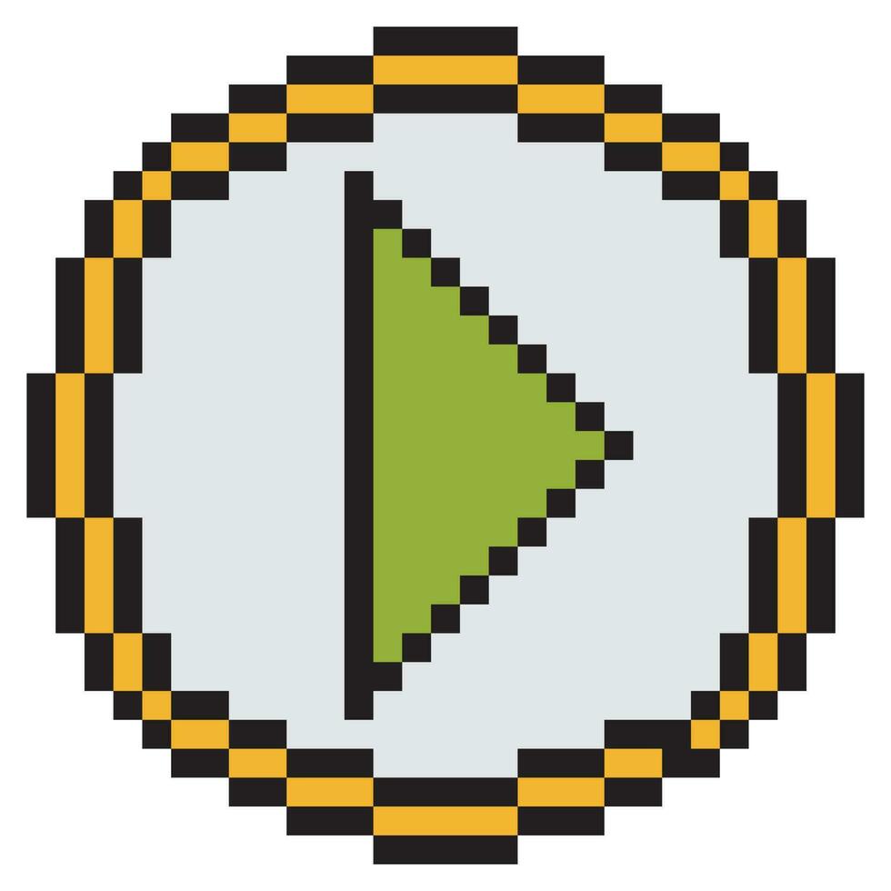 abspielen Taste Symbol mit Pixel Kunst vektor