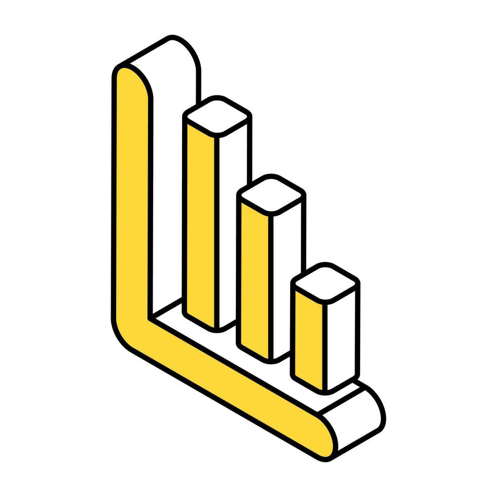 Premium-Download-Symbol des Balkendiagramms vektor