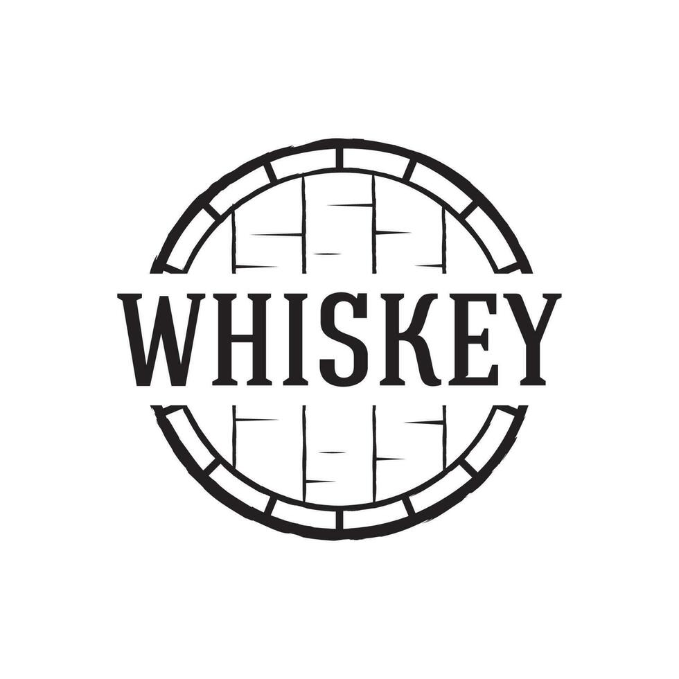 årgång premie whisky logotyp märka med hand text. för drycker , rom, pub, företag. vektor