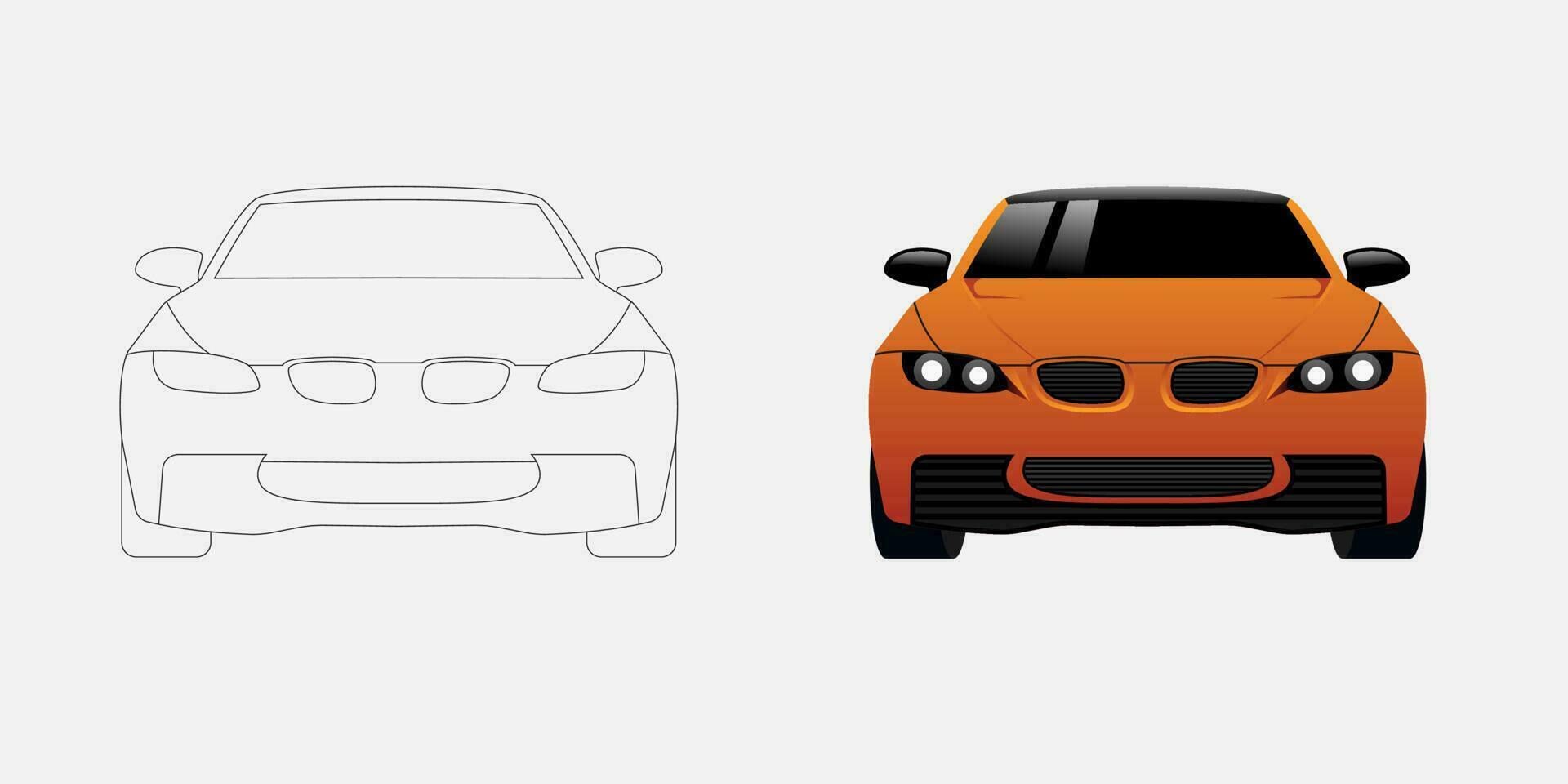 enkel bil ikon och illustration isolerat vektor