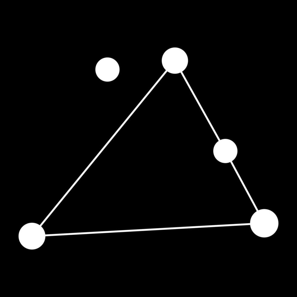 triangulum australien konstellation Karta. vektor illustration.