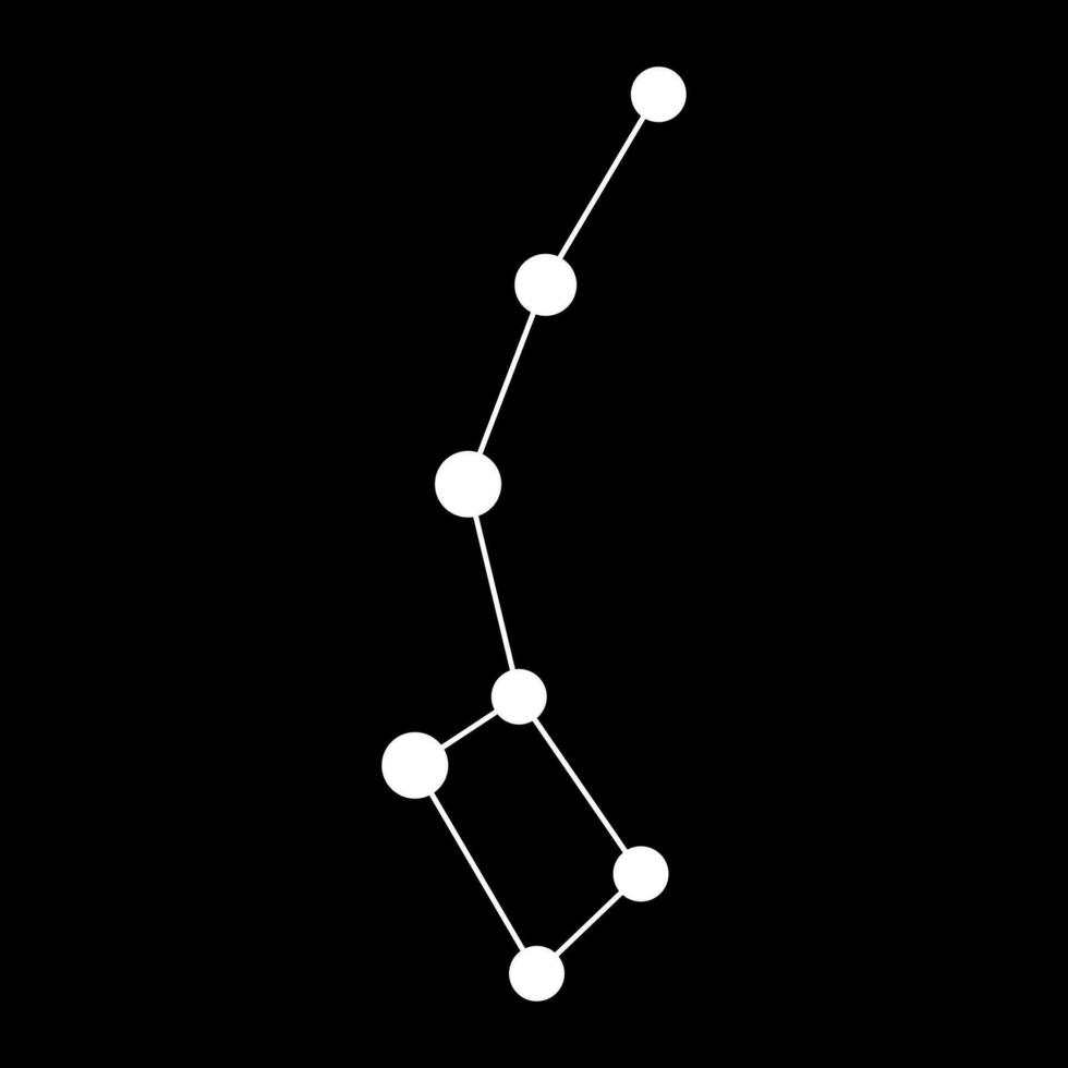 ursa mindre konstellation Karta. vektor illustration.